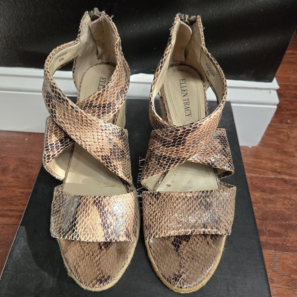 Ellen Tracy Snake Wedges